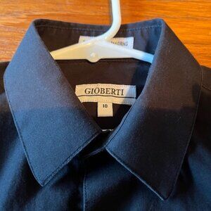 Kids Black Button Down Shirt Size 10